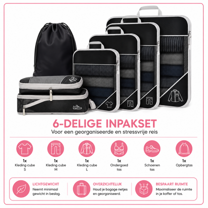 Organize Travel Cubes - Transparante bagageorganizer voor reizigers