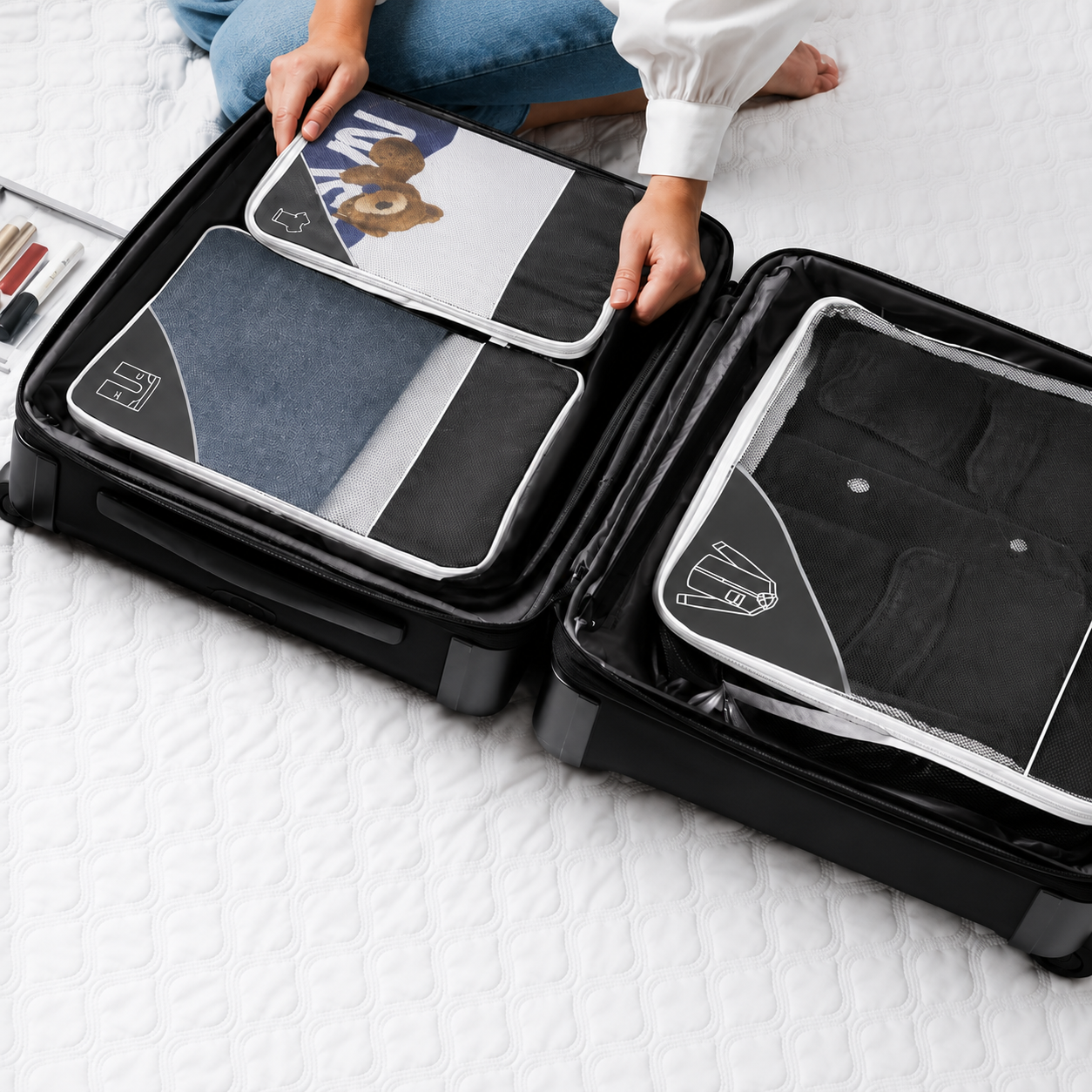 Organize Travel Cubes - Transparante bagageorganizer voor reizigers