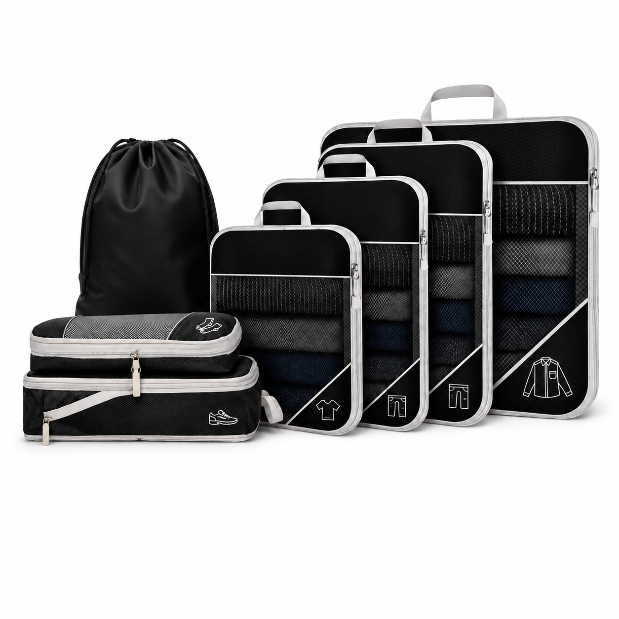 Organize Travel Cubes - Transparante bagageorganizer voor reizigers