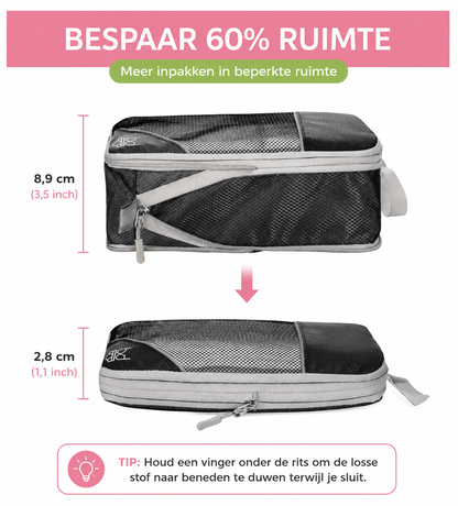 Organize Travel Cubes - Transparante bagageorganizer voor reizigers