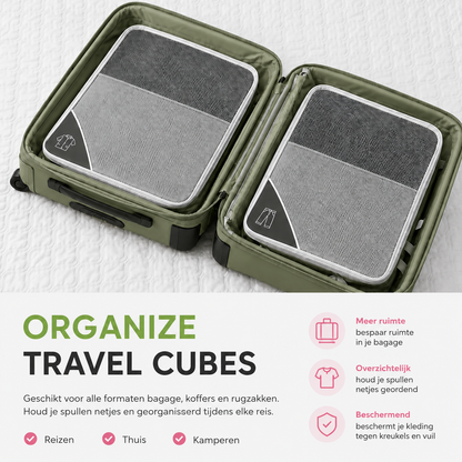 Organize Travel Cubes - Transparante bagageorganizer voor reizigers