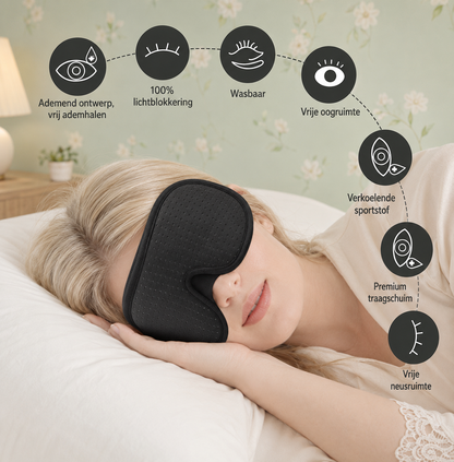 Blackout Comfort Slaapmasker - Premium slaapmasker met 100% lichtblokkering