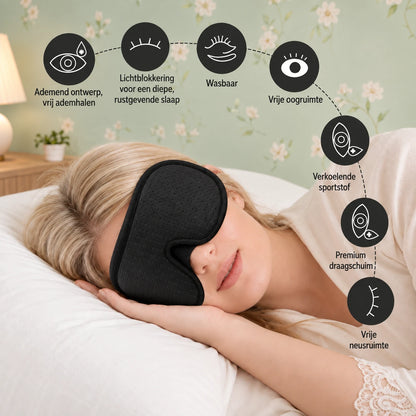 Blackout Comfort Slaapmasker - Premium slaapmasker met 100% lichtblokkering