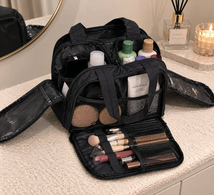 Pack Haven – Reisorganizer toilettas met vakindeling (staat rechtop)